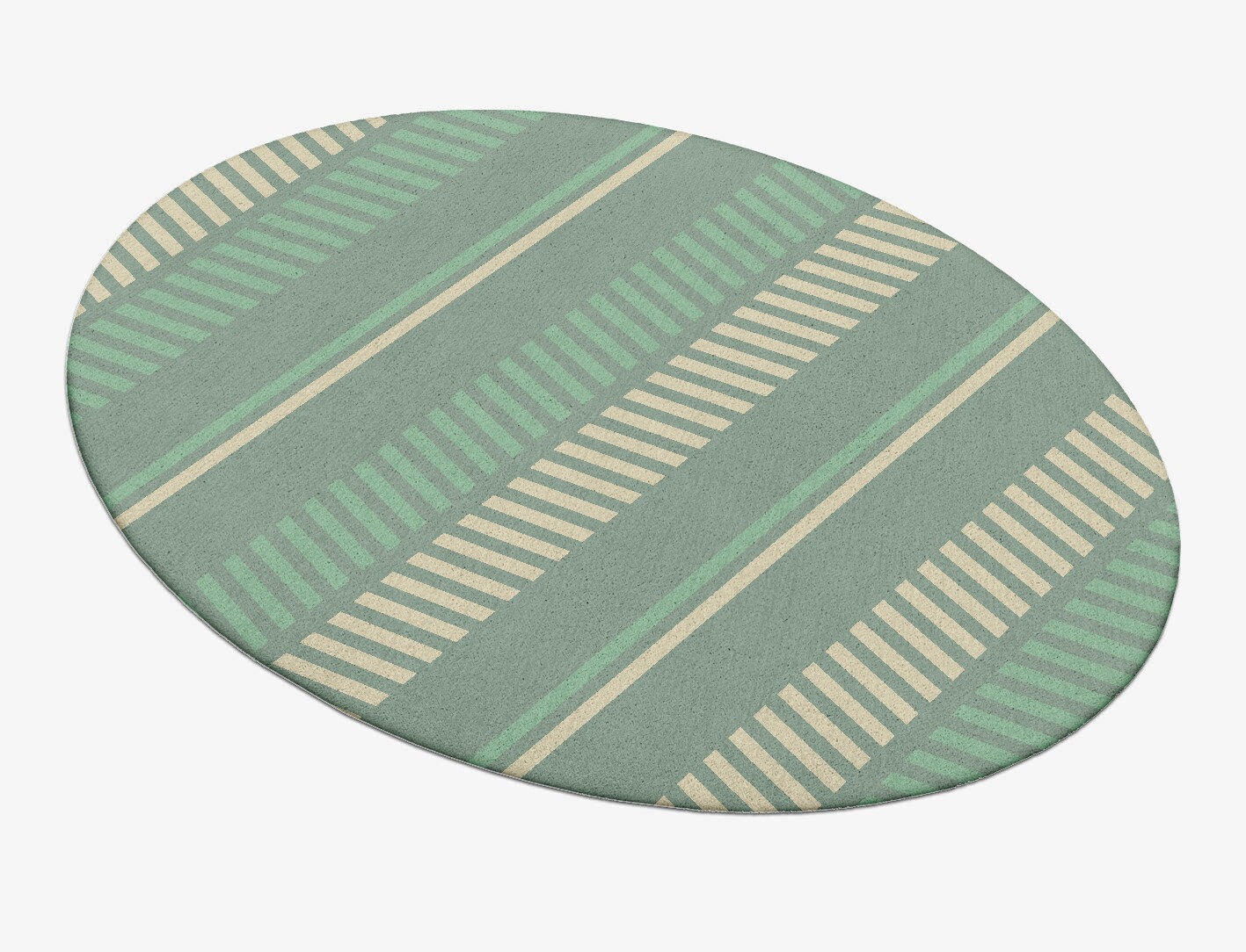 Crosslane Geometric Oval Hand Tufted Pure Wool Custom Rug by Rug Artisan