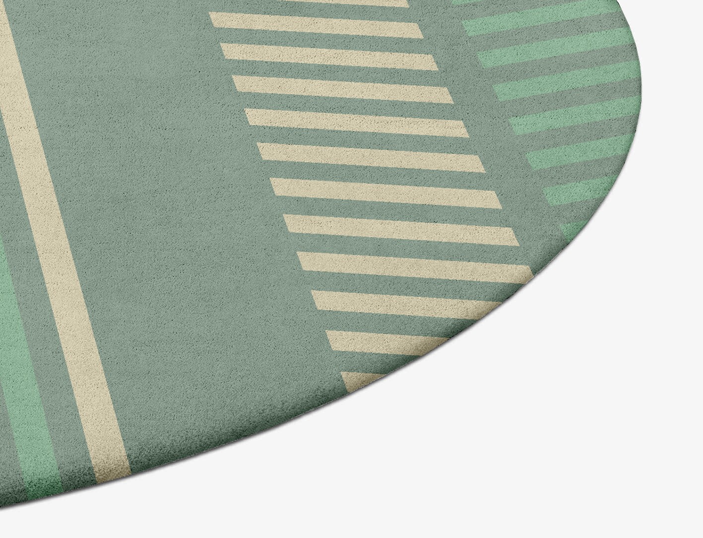 Crosslane Geometric Oval Hand Tufted Pure Wool Custom Rug by Rug Artisan