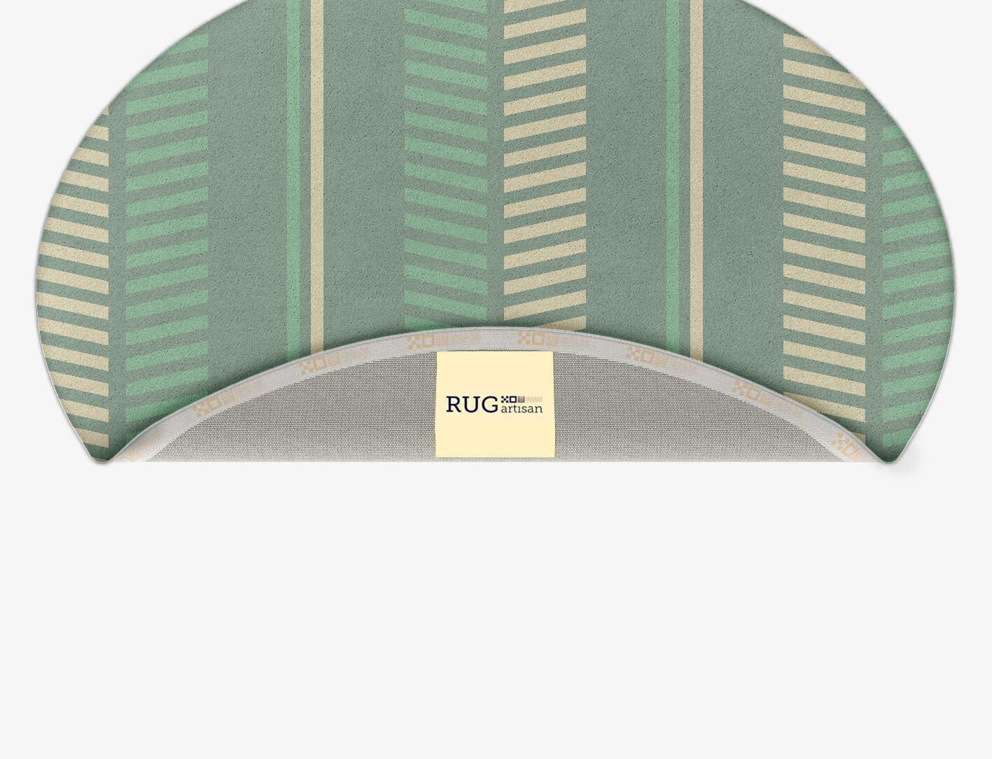 Crosslane Geometric Oval Hand Tufted Pure Wool Custom Rug by Rug Artisan