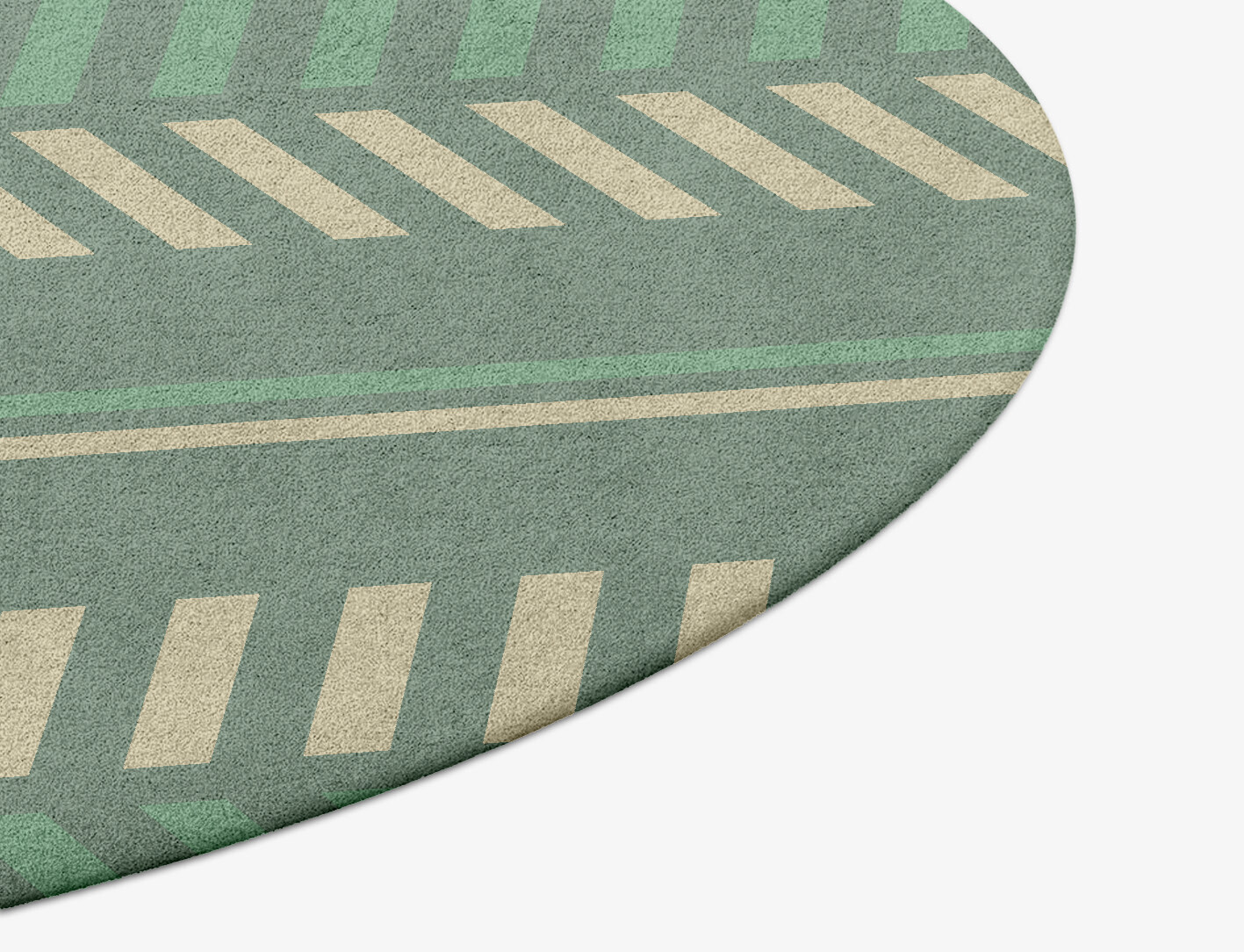 Crosslane Geometric Round Hand Tufted Pure Wool Custom Rug by Rug Artisan