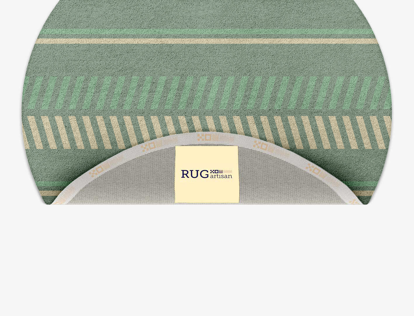 Crosslane Geometric Round Hand Tufted Pure Wool Custom Rug by Rug Artisan