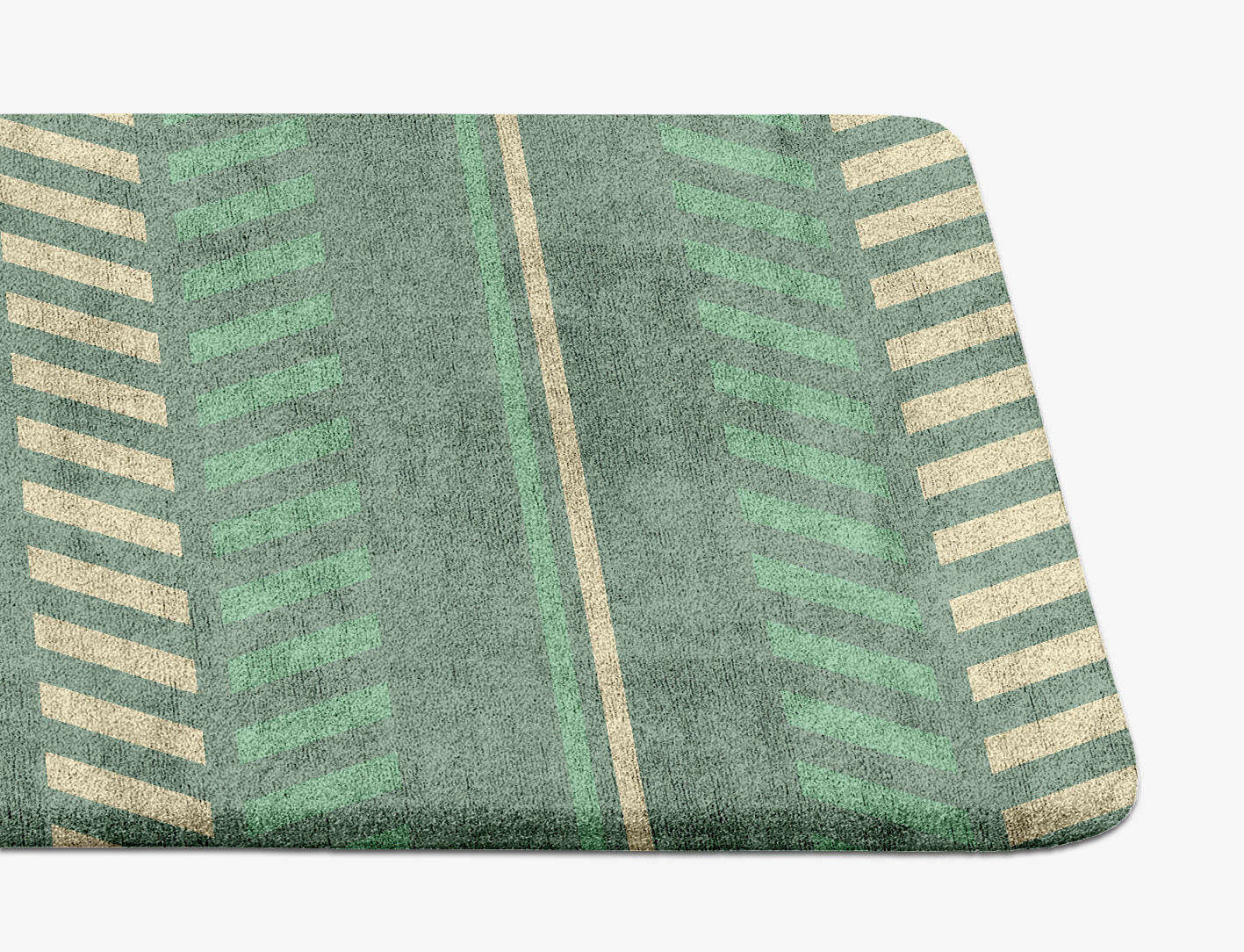 Crosslane Geometric Runner Hand Tufted Bamboo Silk Custom Rug by Rug Artisan