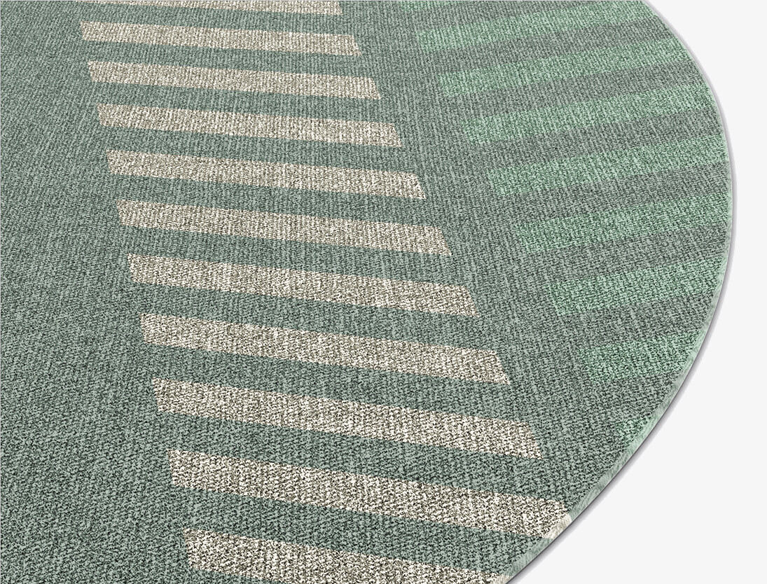 Crosslane Geometric Oval Outdoor Recycled Yarn Custom Rug by Rug Artisan