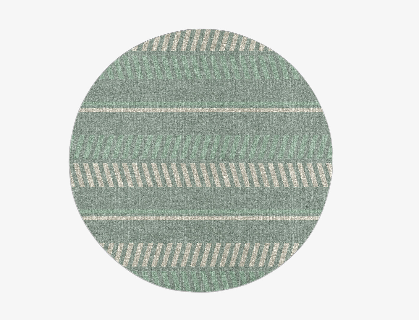Crosslane Geometric Round Outdoor Recycled Yarn Custom Rug by Rug Artisan