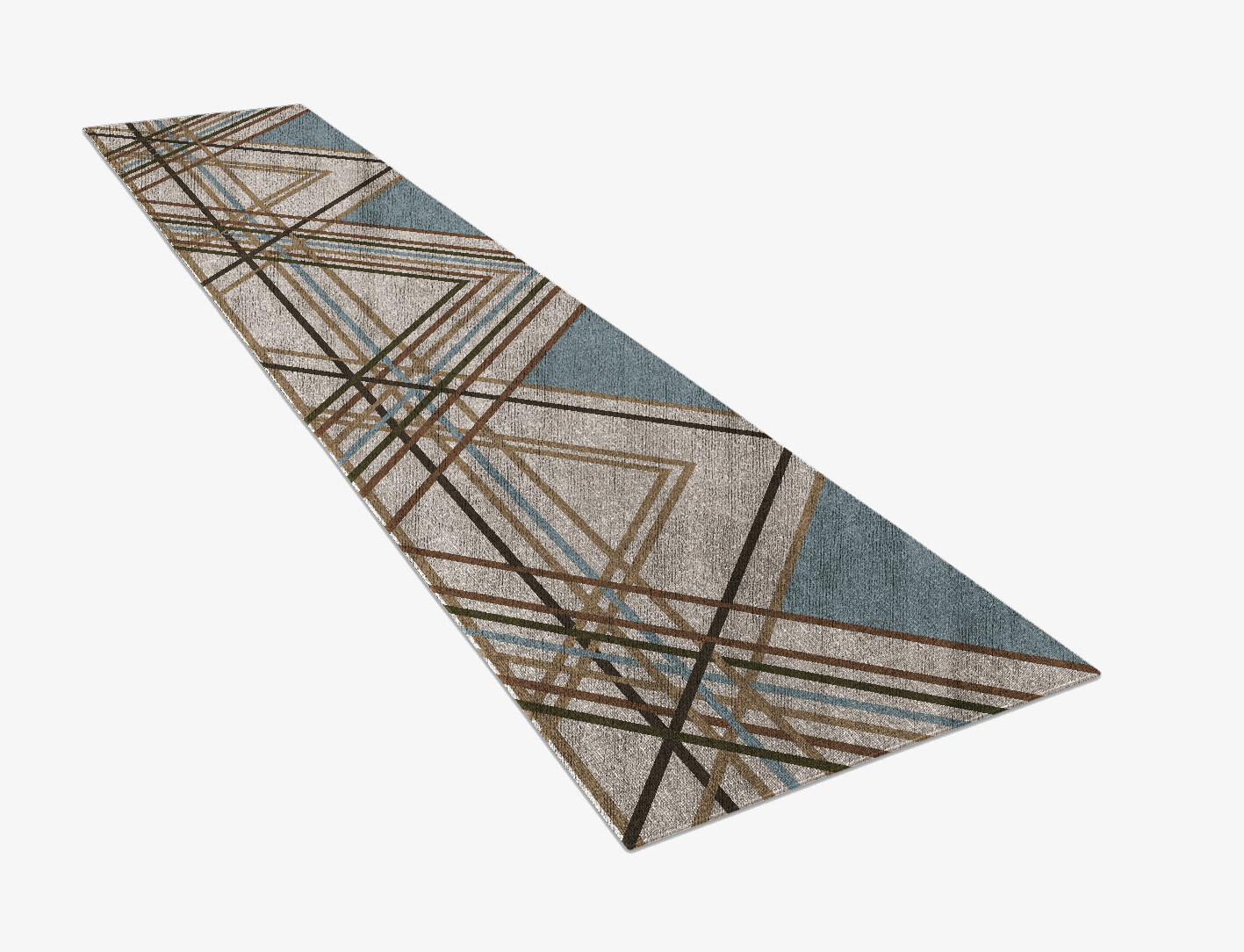 Crosswind Modern Art Runner Flatweave Bamboo Silk Custom Rug by Rug Artisan