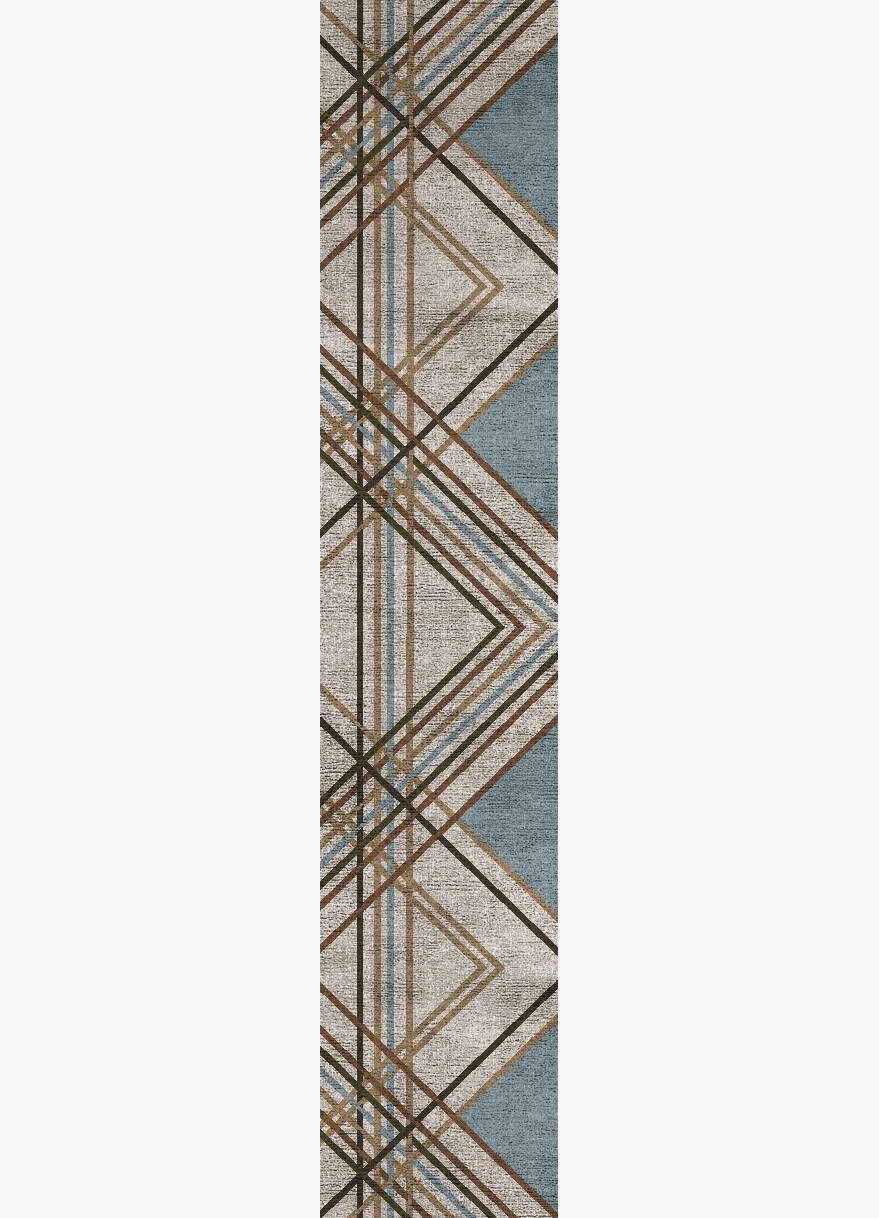 Crosswind Modern Art Runner Flatweave Bamboo Silk Custom Rug by Rug Artisan