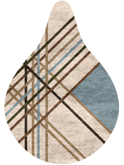 Crosswind Modern Art Drop Hand Knotted Bamboo Silk Custom Rug by Rug Artisan