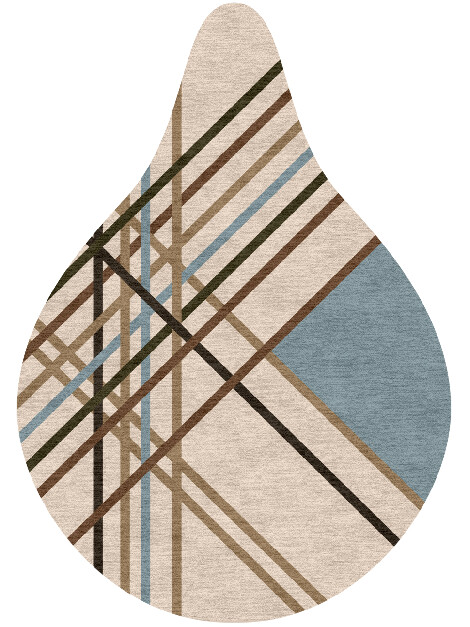 Crosswind Modern Art Drop Hand Knotted Tibetan Wool Custom Rug by Rug Artisan