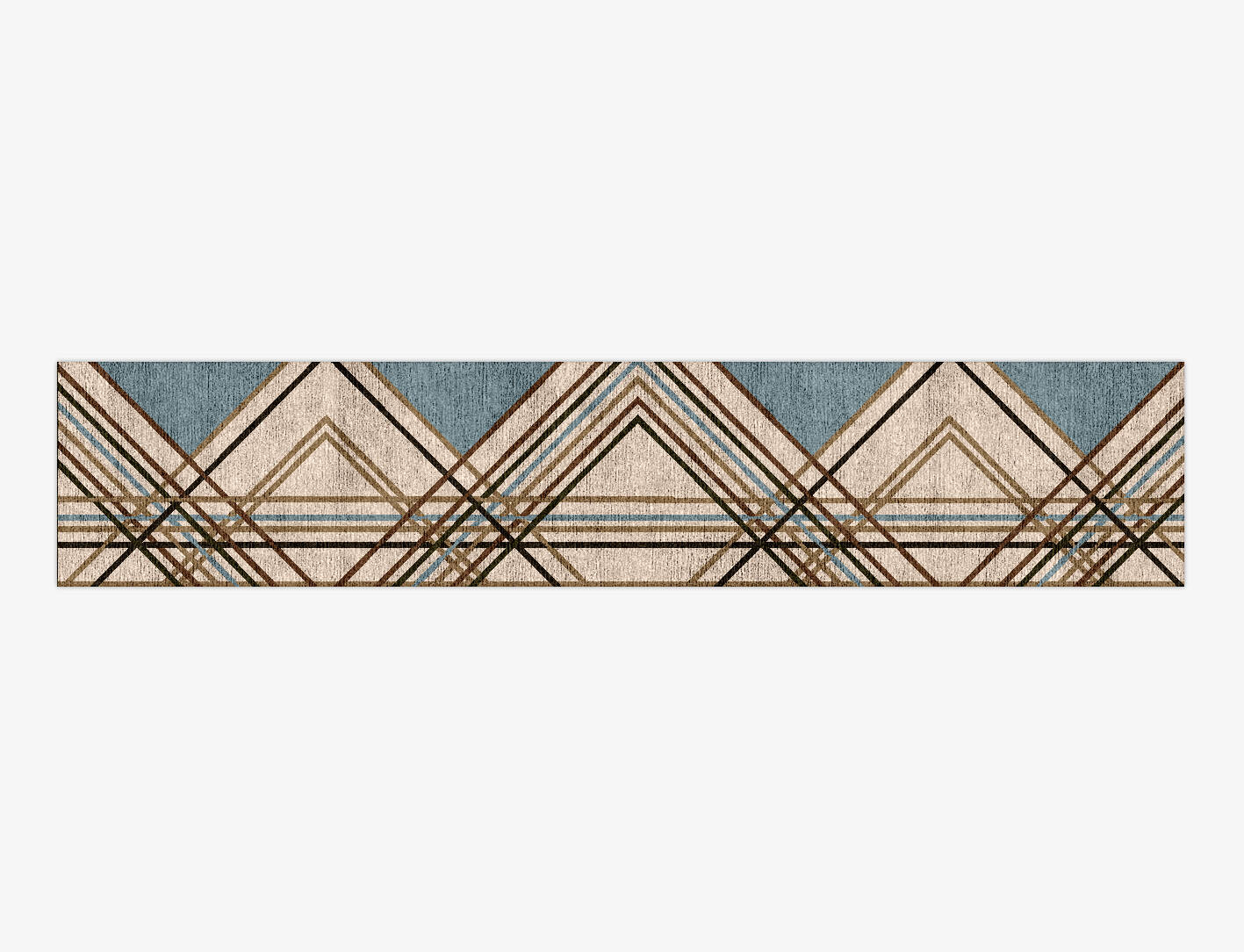 Crosswind Modern Art Runner Hand Knotted Bamboo Silk Custom Rug by Rug Artisan
