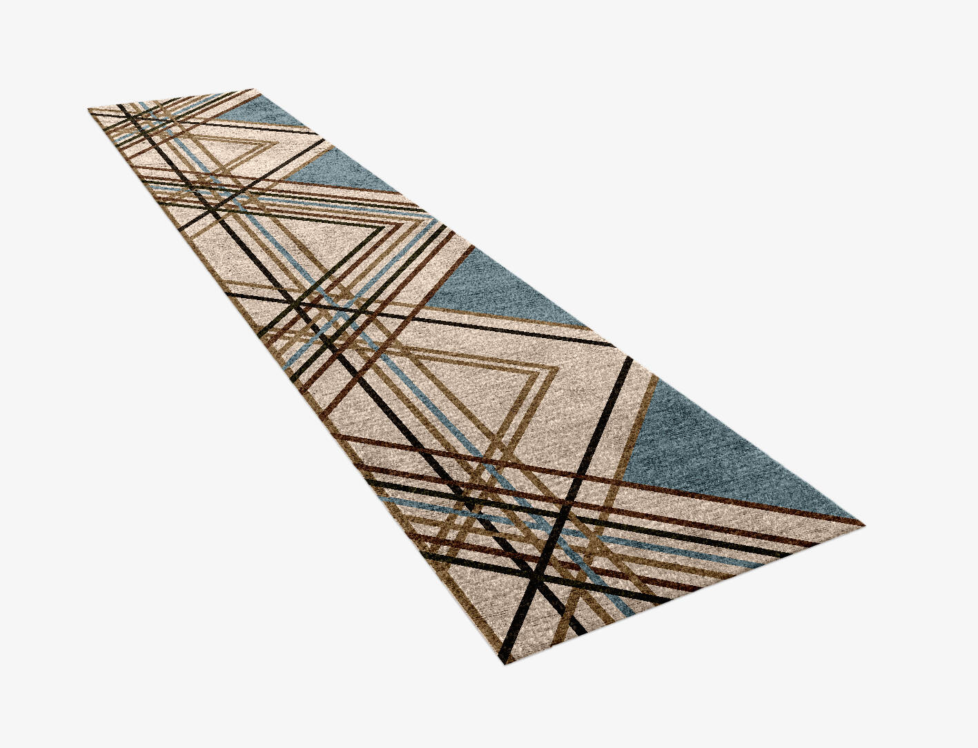 Crosswind Modern Art Runner Hand Knotted Bamboo Silk Custom Rug by Rug Artisan