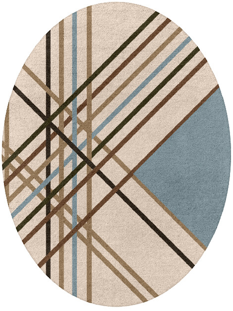 Crosswind Modern Art Oval Hand Tufted Pure Wool Custom Rug by Rug Artisan