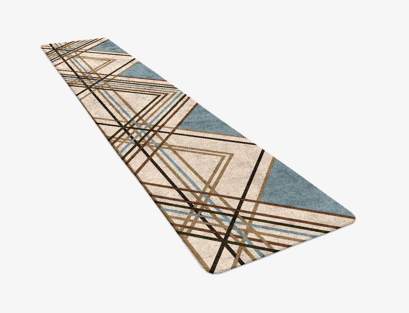 Crosswind Modern Art Runner Hand Tufted Bamboo Silk Custom Rug by Rug Artisan