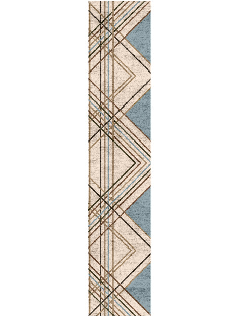 Crosswind Modern Art Runner Hand Tufted Bamboo Silk Custom Rug by Rug Artisan