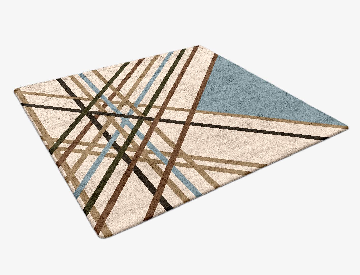 Crosswind Modern Art Square Hand Tufted Bamboo Silk Custom Rug by Rug Artisan