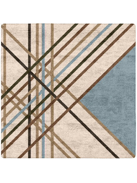 Crosswind Modern Art Square Hand Tufted Bamboo Silk Custom Rug by Rug Artisan