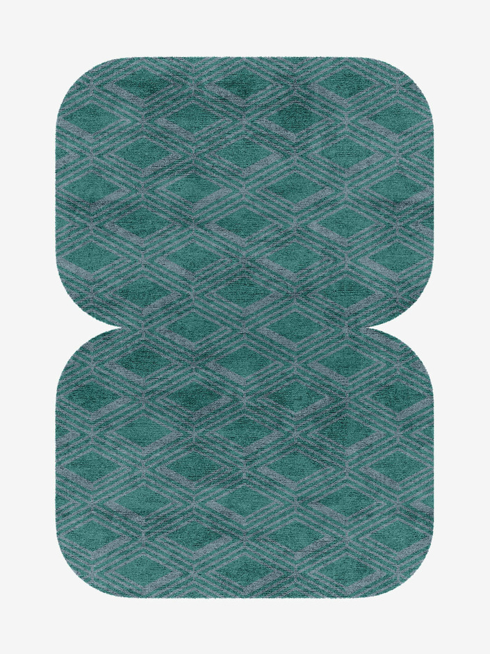 Crossword Modern Geometrics Eight Hand Knotted Bamboo Silk Custom Rug by Rug Artisan