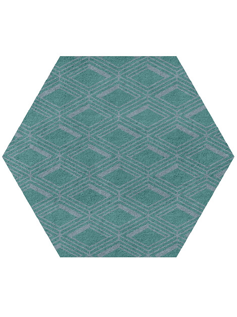 Crossword Modern Geometrics Hexagon Hand Tufted Pure Wool Custom Rug by Rug Artisan