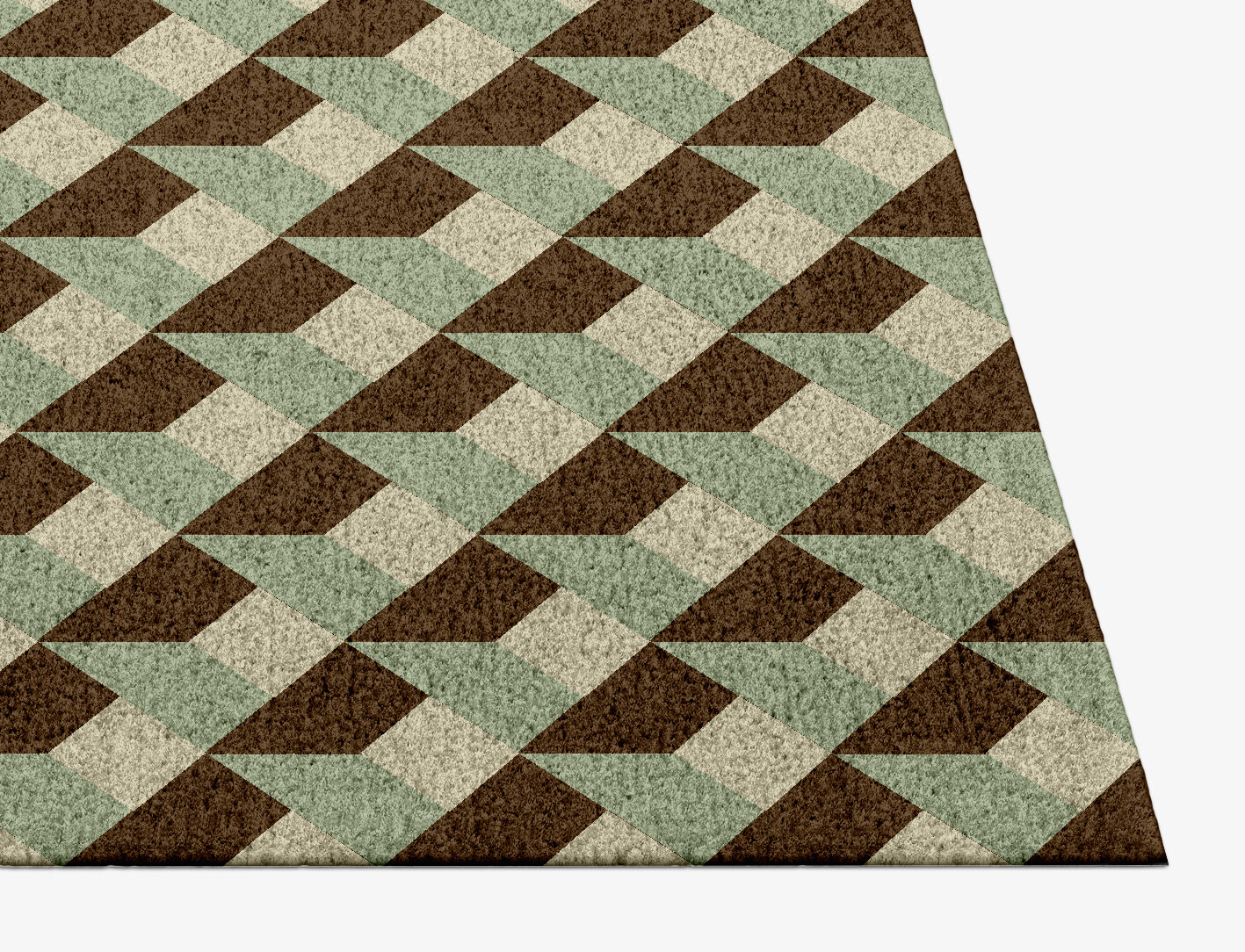 Cubbyholes Geometric Rectangle Hand Knotted Tibetan Wool Custom Rug by Rug Artisan
