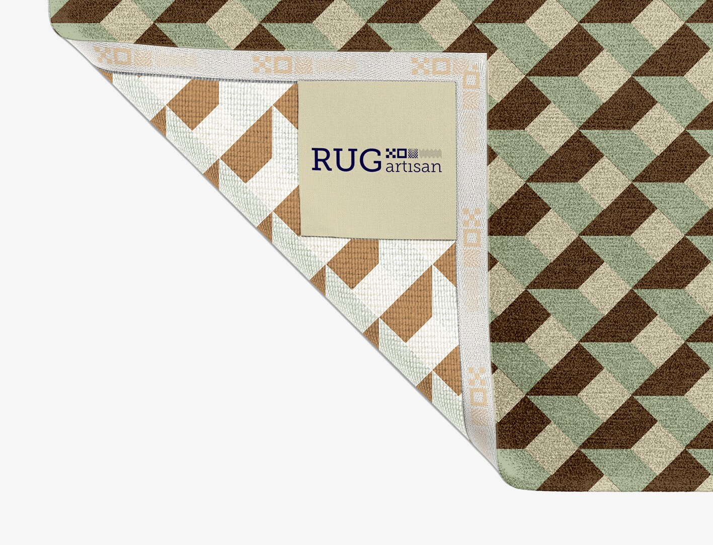 Cubbyholes Geometric Rectangle Hand Knotted Tibetan Wool Custom Rug by Rug Artisan