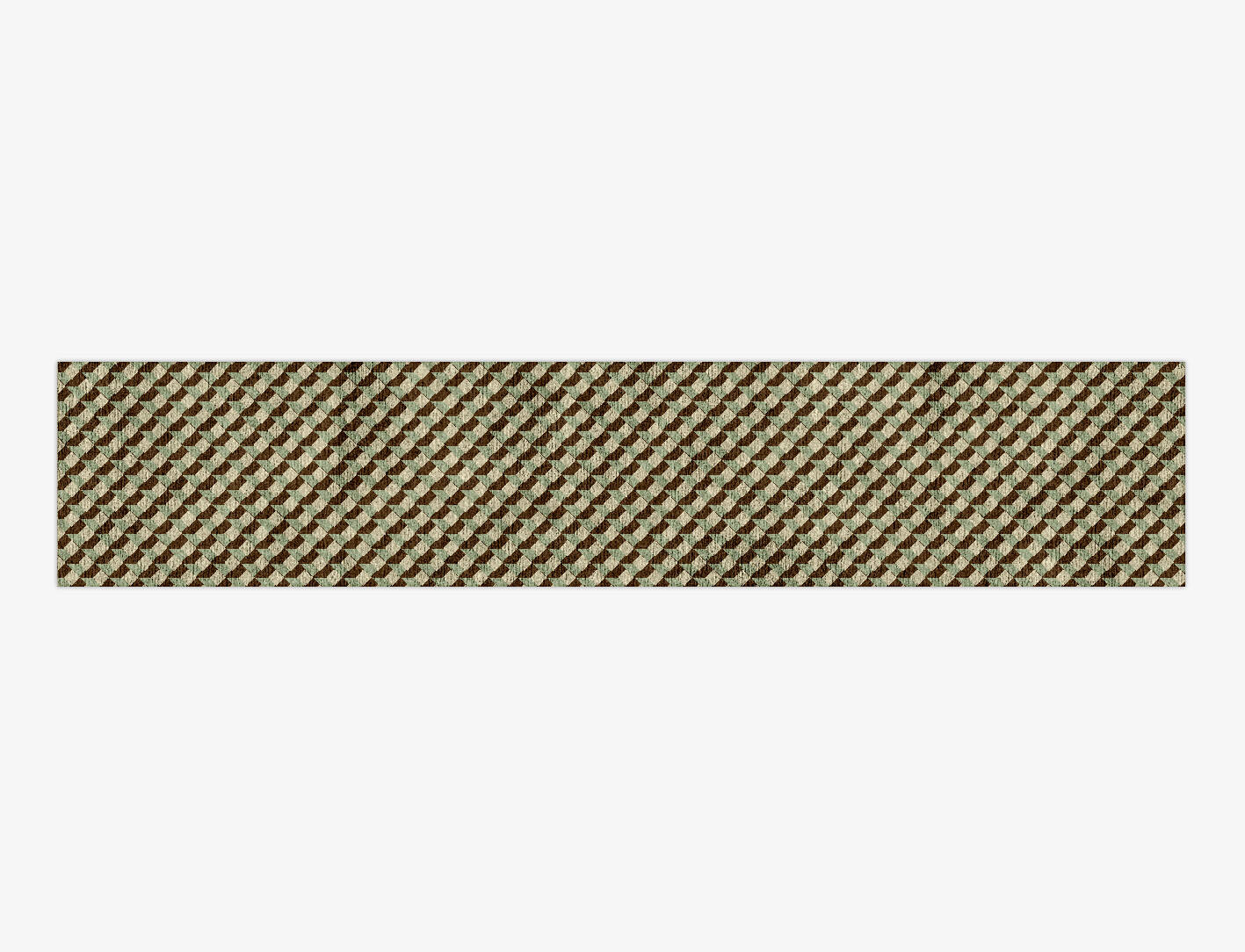 Cubbyholes Modern Geometrics Runner Hand Knotted Bamboo Silk Custom Rug by Rug Artisan
