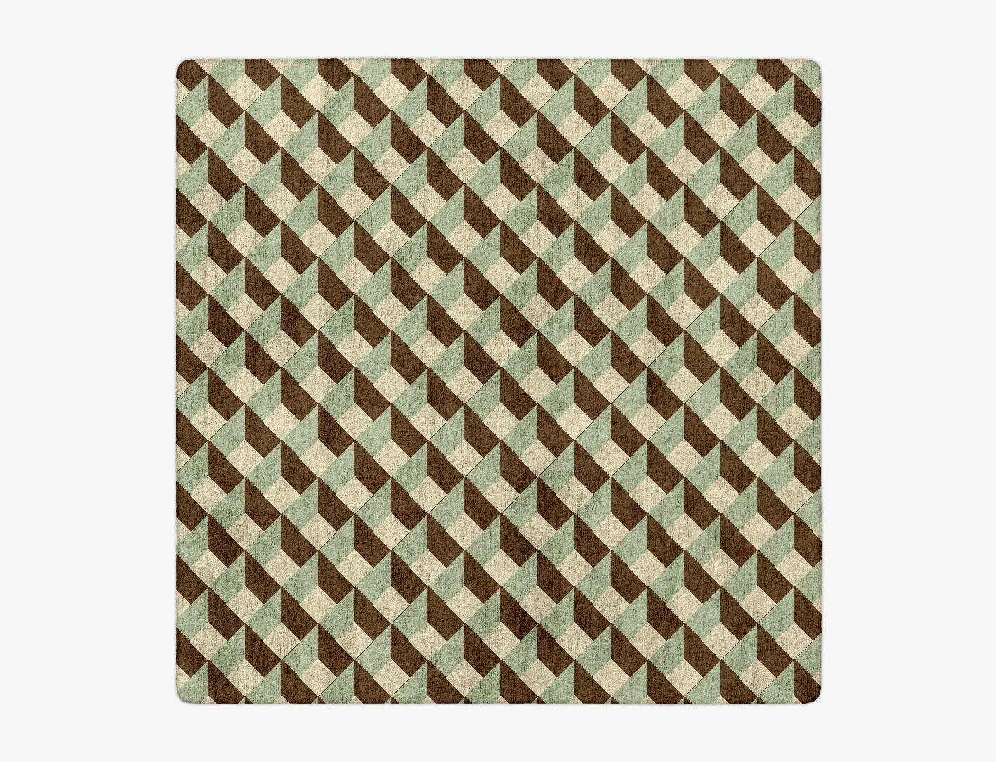 Cubbyholes Modern Geometrics Square Hand Tufted Bamboo Silk Custom Rug by Rug Artisan