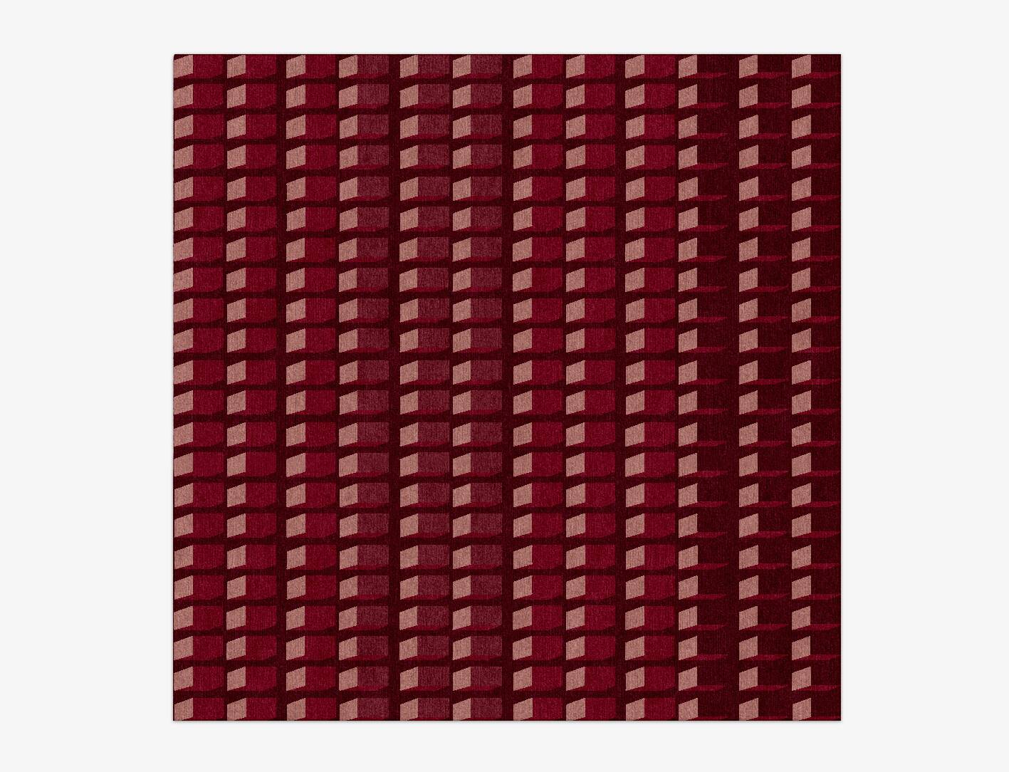 Cubes Modern Geometrics Square Hand Knotted Tibetan Wool Custom Rug by Rug Artisan