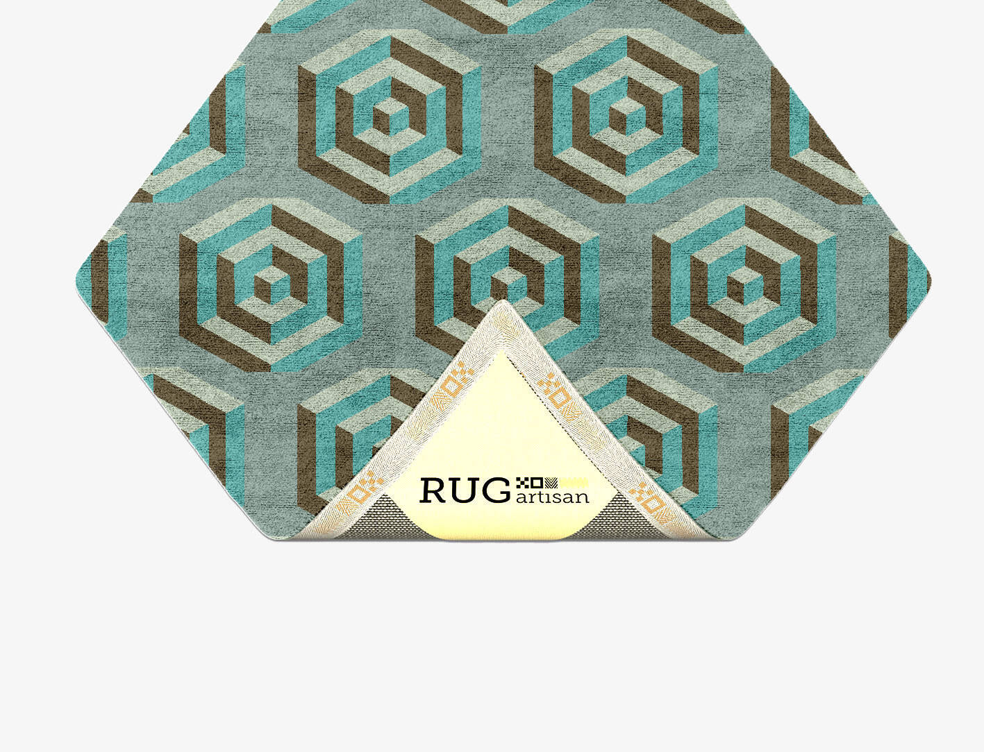 Cubicles Modern Geometrics Diamond Hand Tufted Bamboo Silk Custom Rug by Rug Artisan