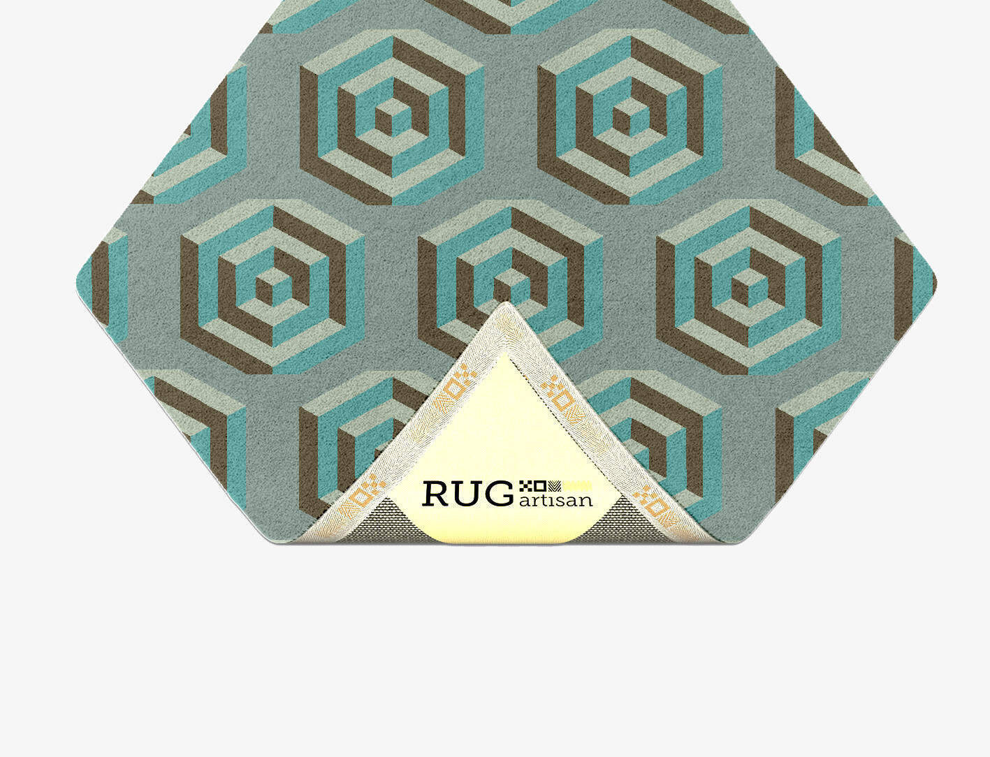 Cubicles Modern Geometrics Diamond Hand Tufted Pure Wool Custom Rug by Rug Artisan