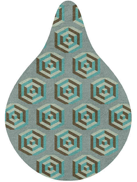 Cubicles Modern Geometrics Drop Hand Tufted Pure Wool Custom Rug by Rug Artisan