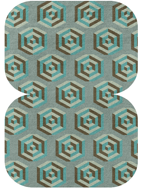 Cubicles Modern Geometrics Eight Hand Tufted Pure Wool Custom Rug by Rug Artisan