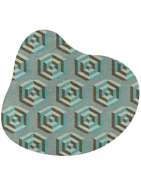 Cubicles Modern Geometrics Splash Hand Tufted Pure Wool Custom Rug by Rug Artisan