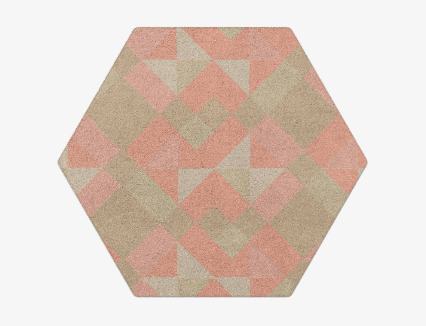 Cubism Minimalist Hexagon Hand Tufted Pure Wool Custom Rug by Rug Artisan