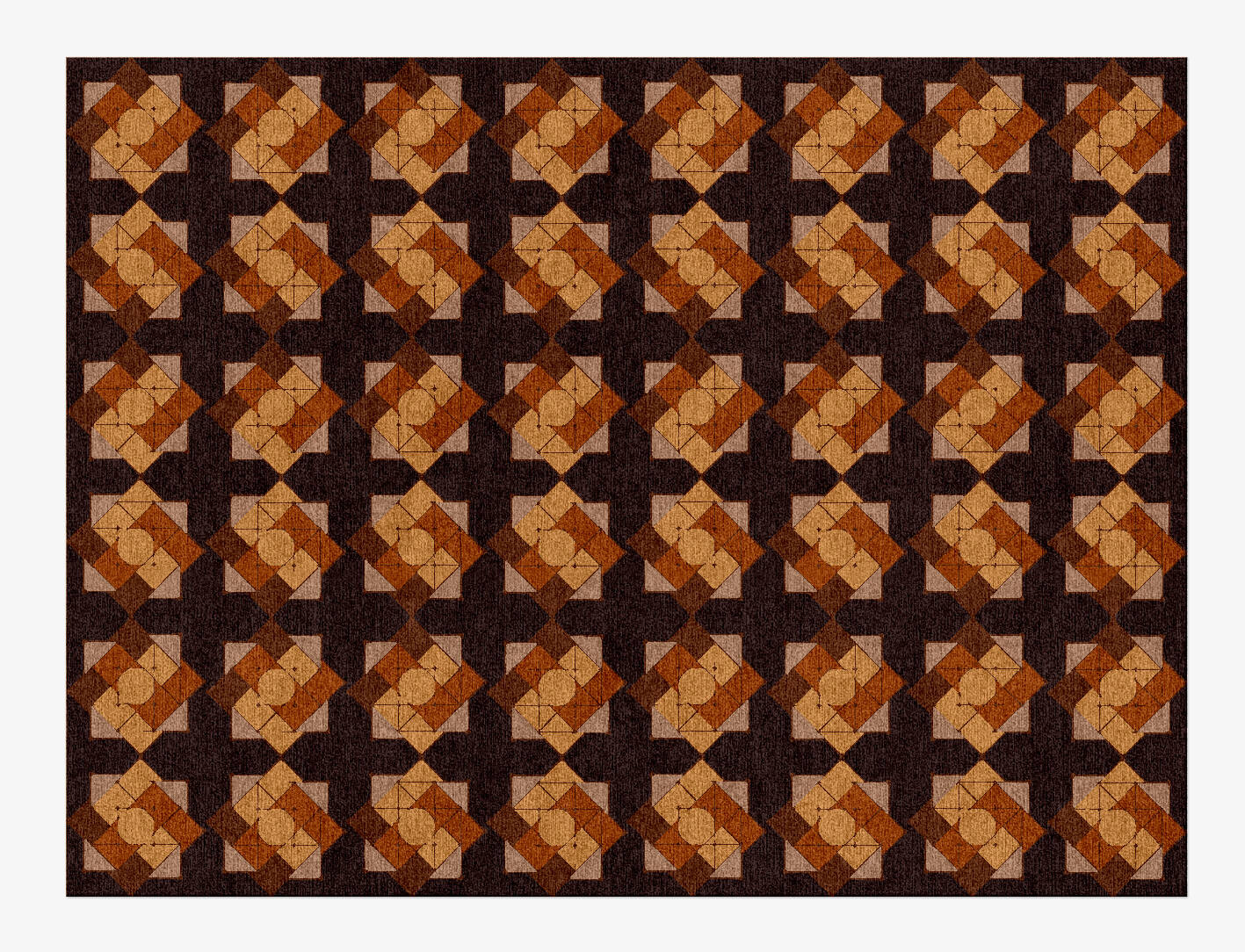 Cuboids Modern Geometrics Rectangle Hand Knotted Tibetan Wool Custom Rug by Rug Artisan
