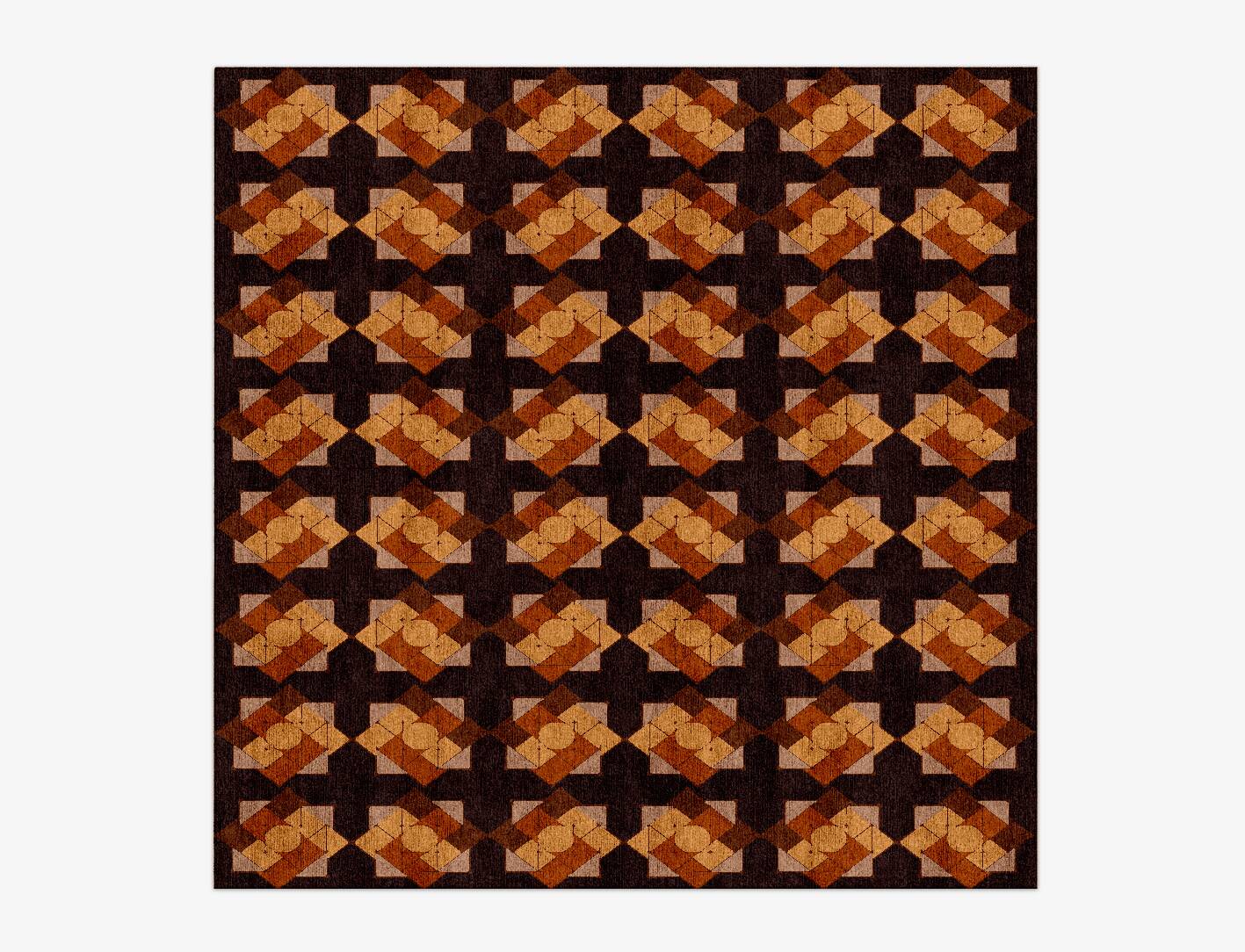 Cuboids Modern Geometrics Square Hand Knotted Bamboo Silk Custom Rug by Rug Artisan