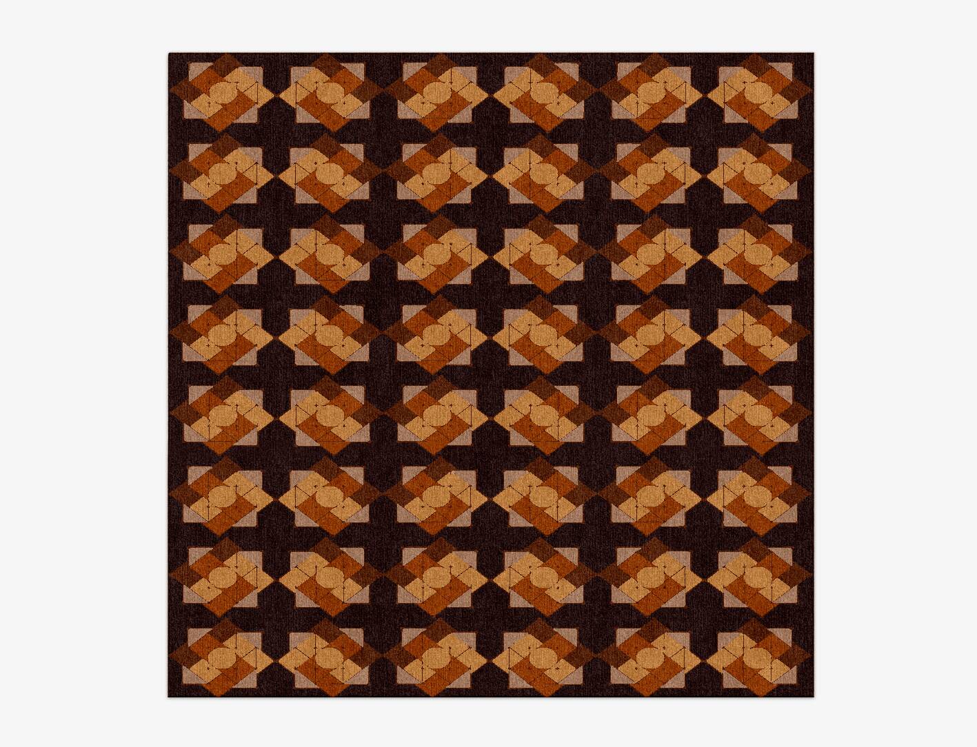 Cuboids Modern Geometrics Square Hand Knotted Tibetan Wool Custom Rug by Rug Artisan