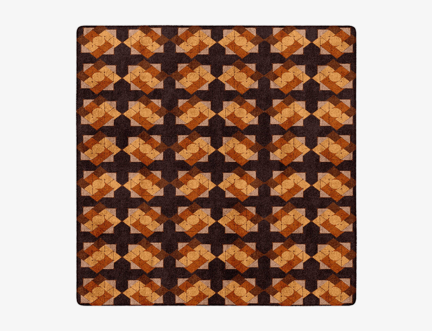 Cuboids Modern Geometrics Square Hand Tufted Bamboo Silk Custom Rug by Rug Artisan