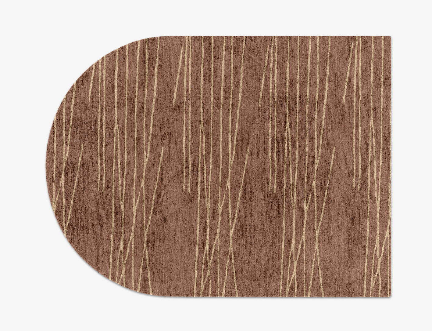 Cue Minimalist Arch Hand Knotted Bamboo Silk Custom Rug by Rug Artisan