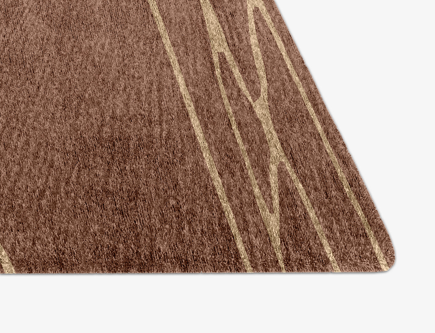 Cue Minimalist Arch Hand Knotted Bamboo Silk Custom Rug by Rug Artisan