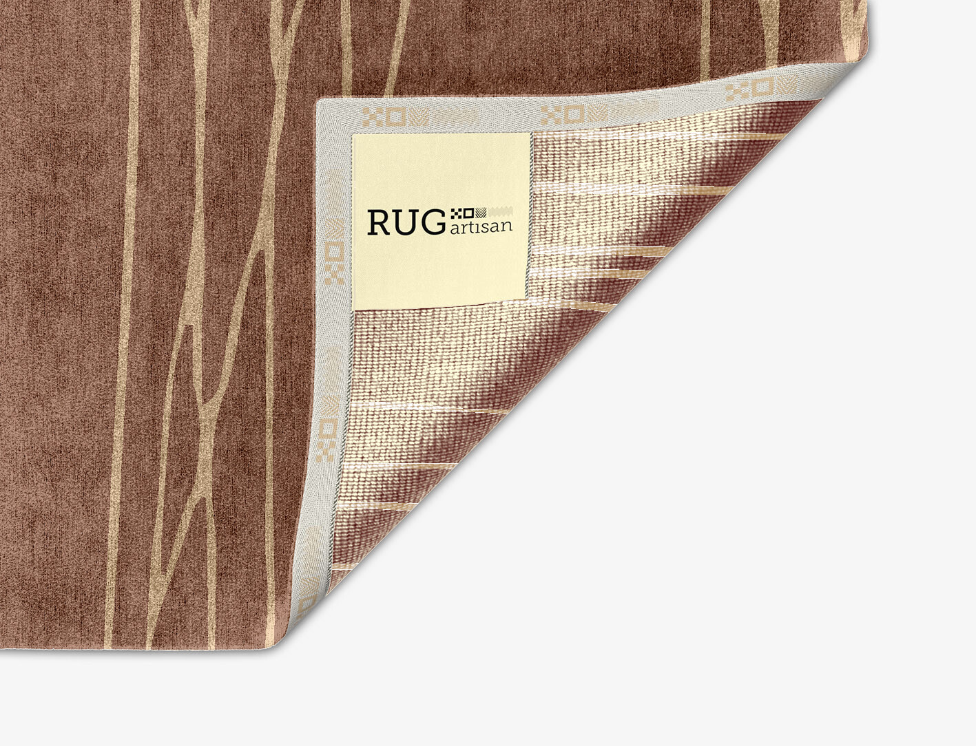 Cue Minimalist Arch Hand Knotted Bamboo Silk Custom Rug by Rug Artisan