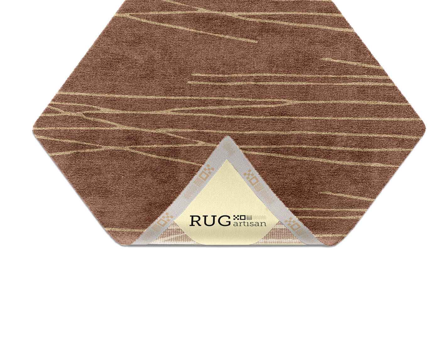 Cue Minimalist Diamond Hand Knotted Bamboo Silk Custom Rug by Rug Artisan