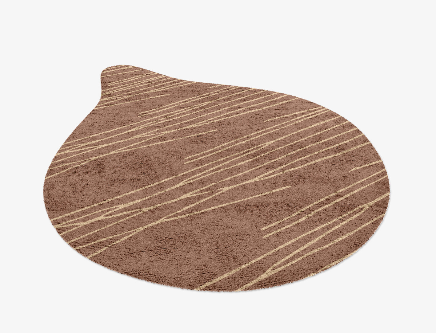Cue Minimalist Drop Hand Knotted Bamboo Silk Custom Rug by Rug Artisan