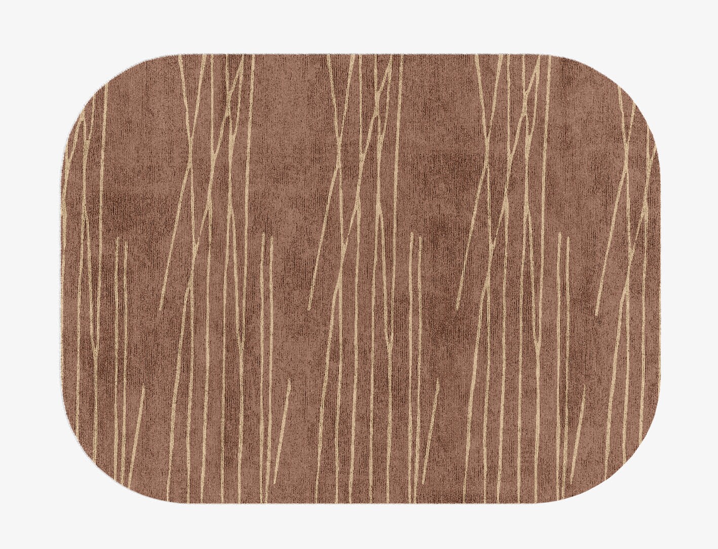 Cue Minimalist Oblong Hand Knotted Bamboo Silk Custom Rug by Rug Artisan