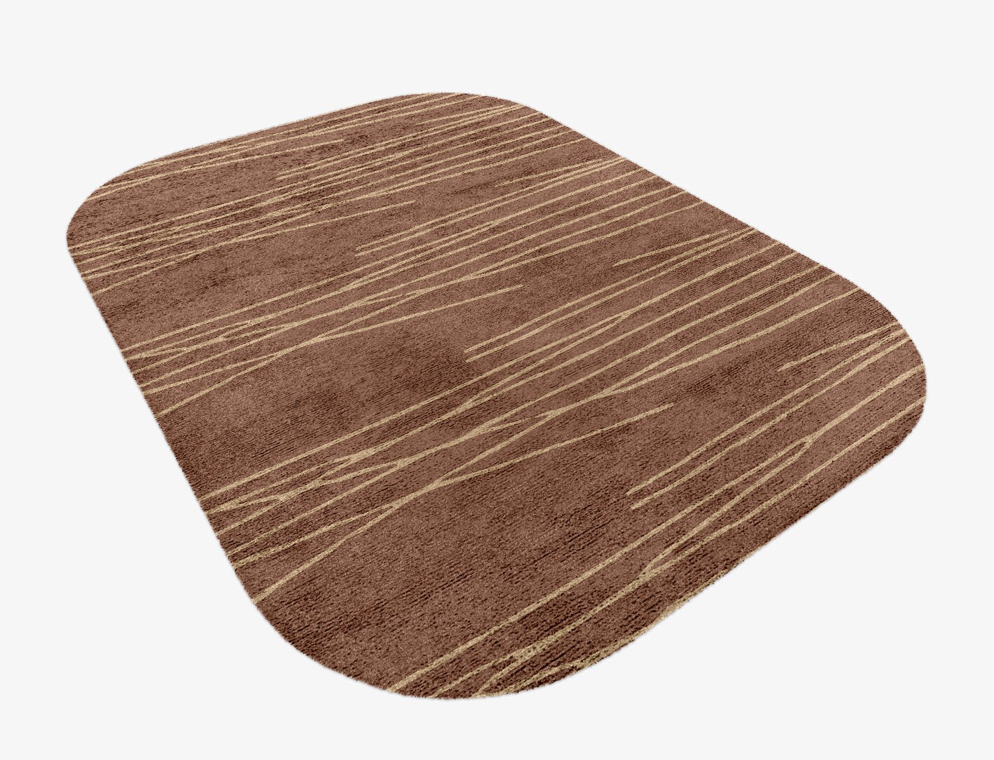 Cue Minimalist Oblong Hand Knotted Bamboo Silk Custom Rug by Rug Artisan