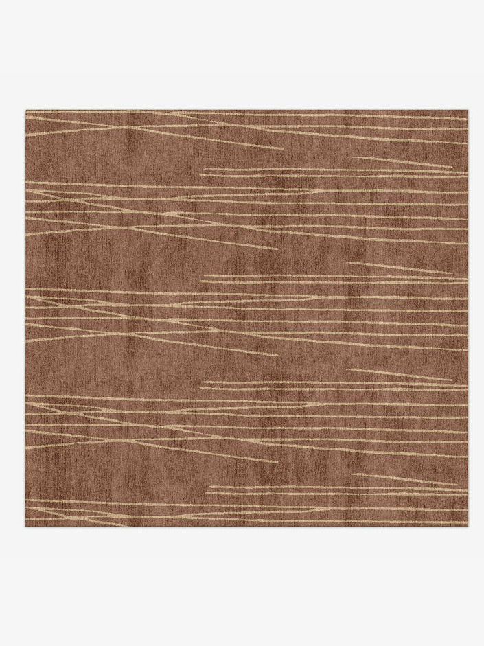 Cue Minimalist Square Hand Knotted Bamboo Silk Custom Rug by Rug Artisan