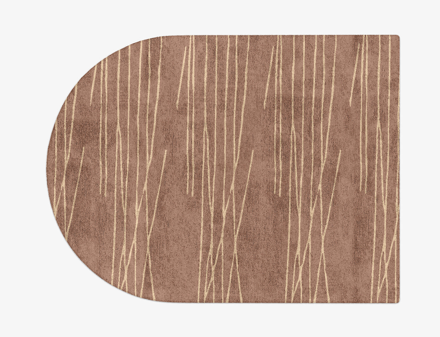 Cue Minimalist Arch Hand Tufted Bamboo Silk Custom Rug by Rug Artisan