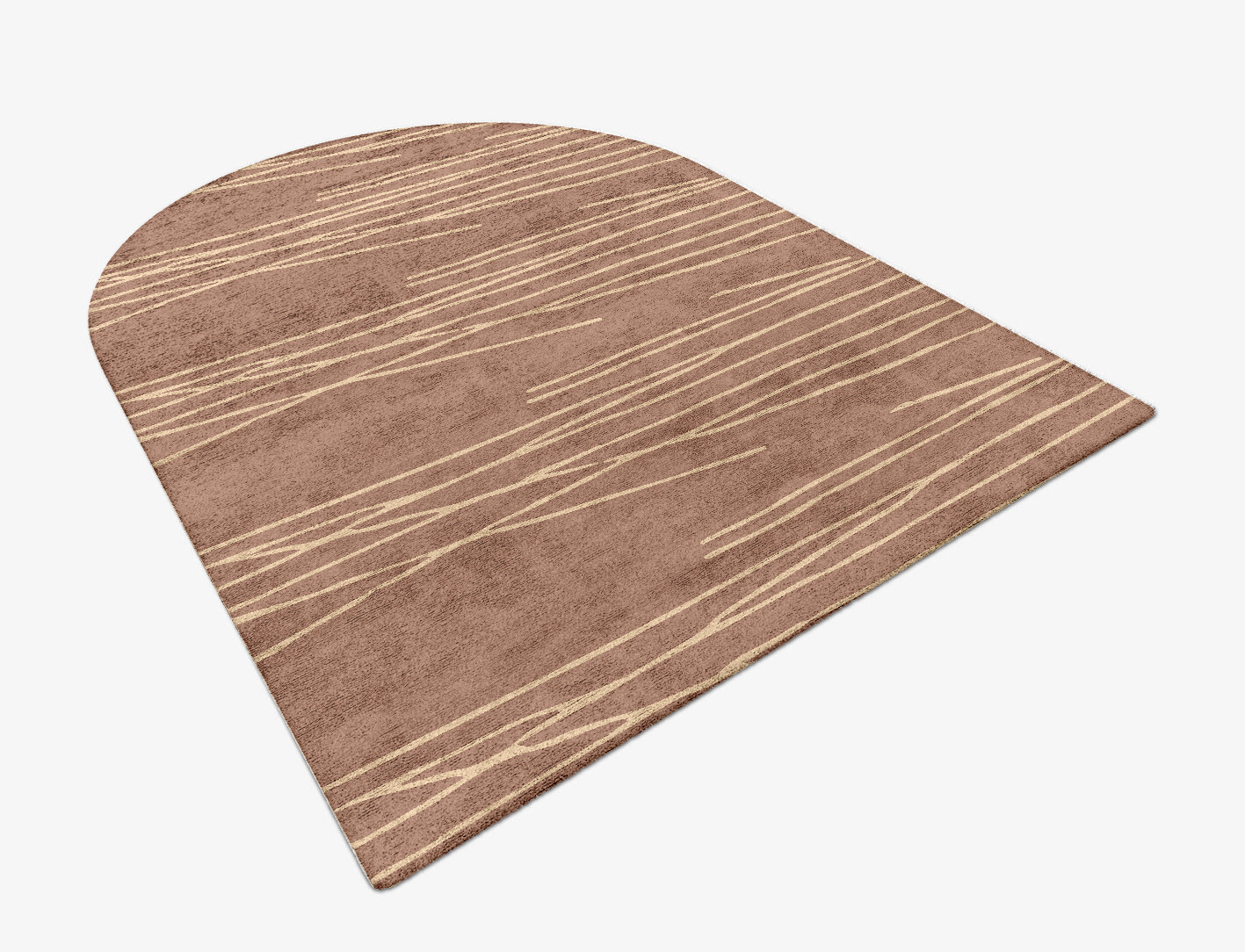 Cue Minimalist Arch Hand Tufted Bamboo Silk Custom Rug by Rug Artisan