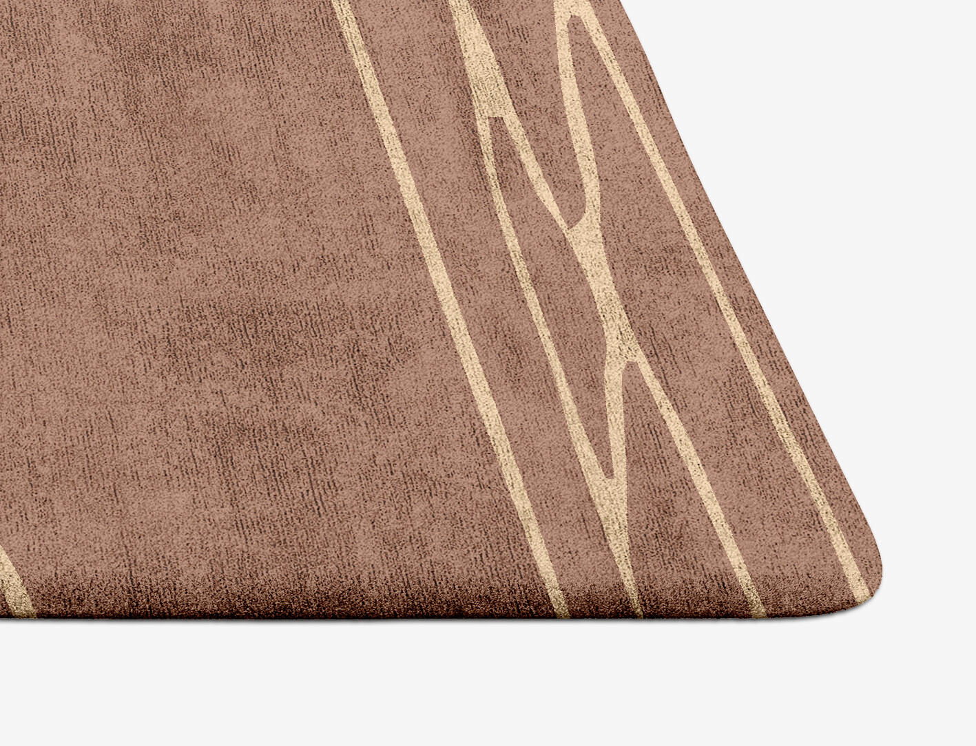 Cue Minimalist Arch Hand Tufted Bamboo Silk Custom Rug by Rug Artisan