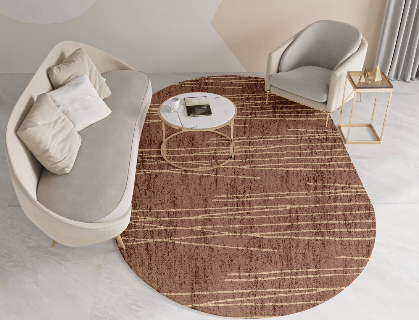 Cue Minimalist Capsule Hand Tufted Bamboo Silk Custom Rug by Rug Artisan
