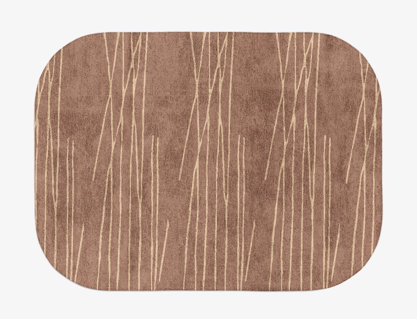 Cue Minimalist Oblong Hand Tufted Bamboo Silk Custom Rug by Rug Artisan