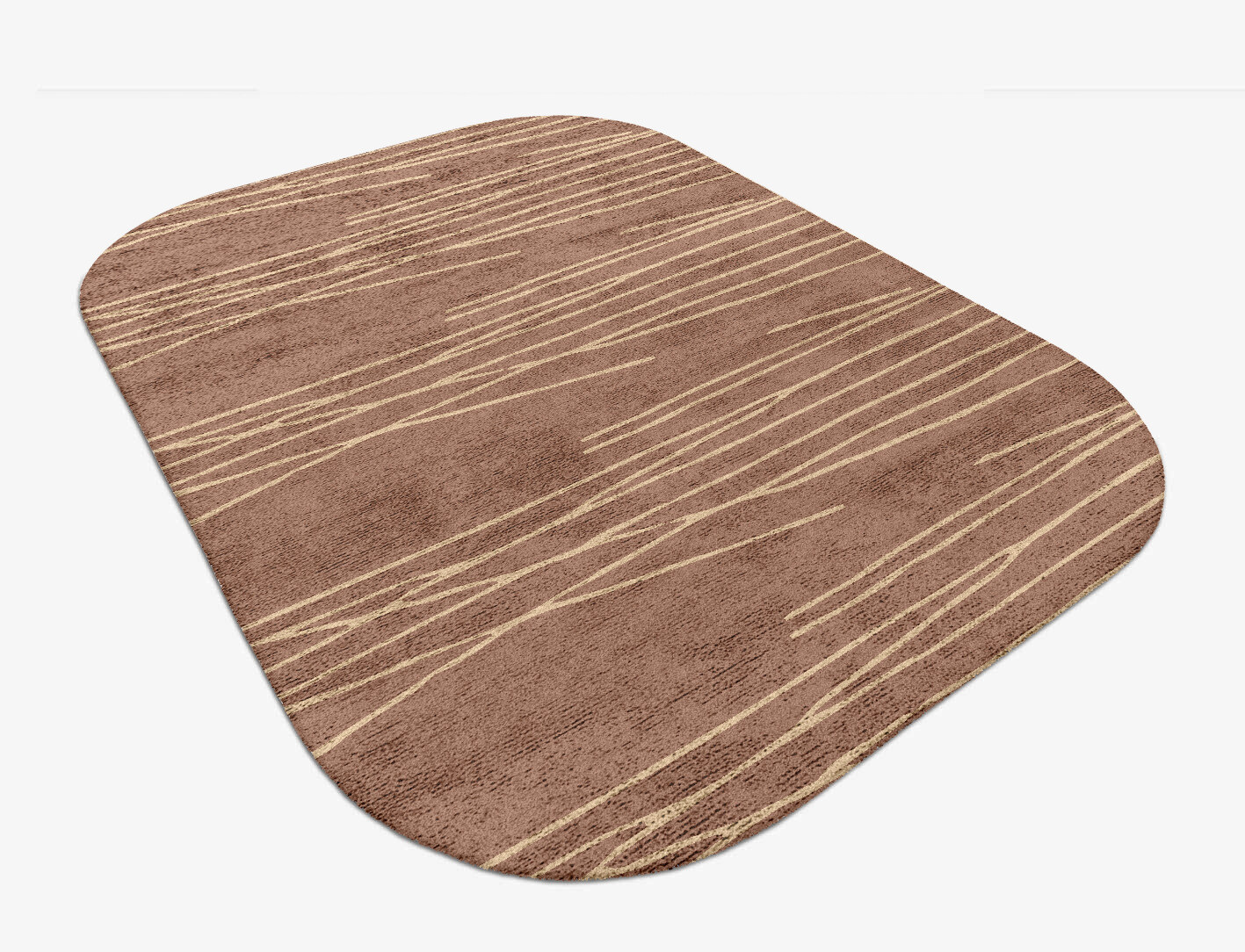 Cue Minimalist Oblong Hand Tufted Bamboo Silk Custom Rug by Rug Artisan